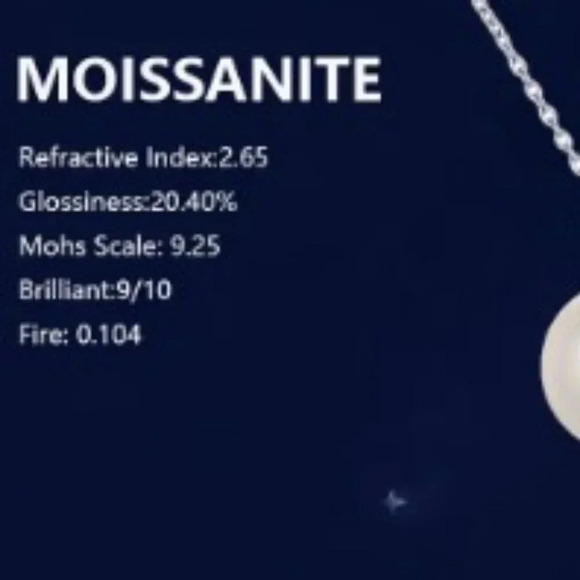 0.5 Carat Moissanite Faux Pearl Pendant Necklace - Sterling Silver S925, Classic - Picture 3 of 7